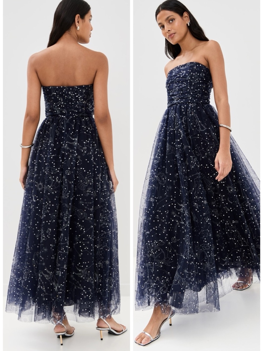 Staud Bettina Gown Zodiac Constellation Tulle SZ US 10